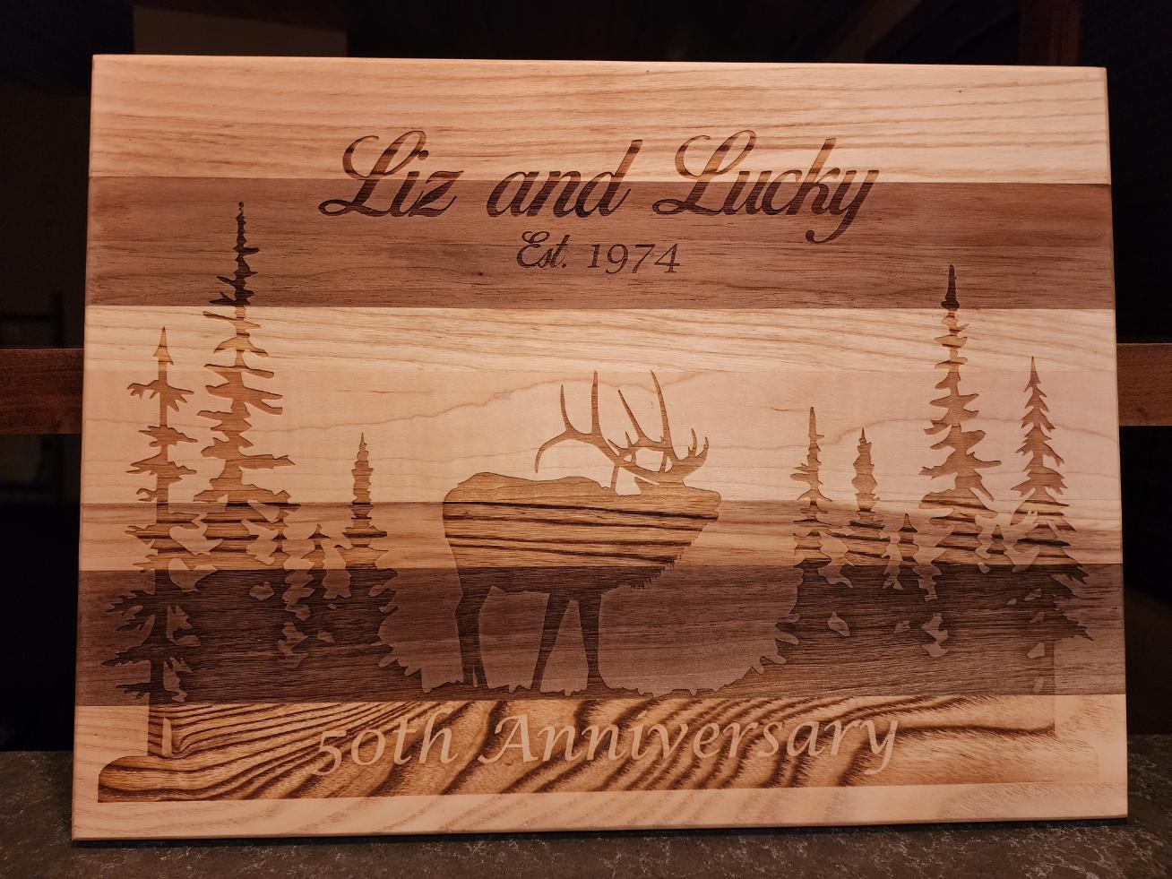 Elk Engraved Cutting Board